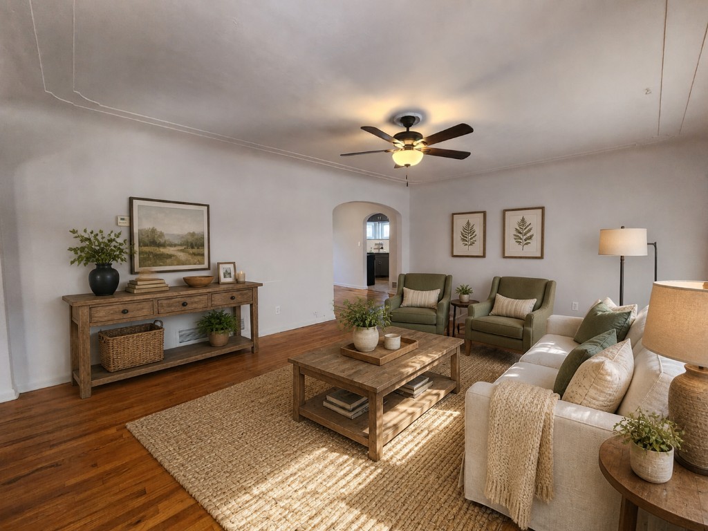 Farmhouse staged kitchen