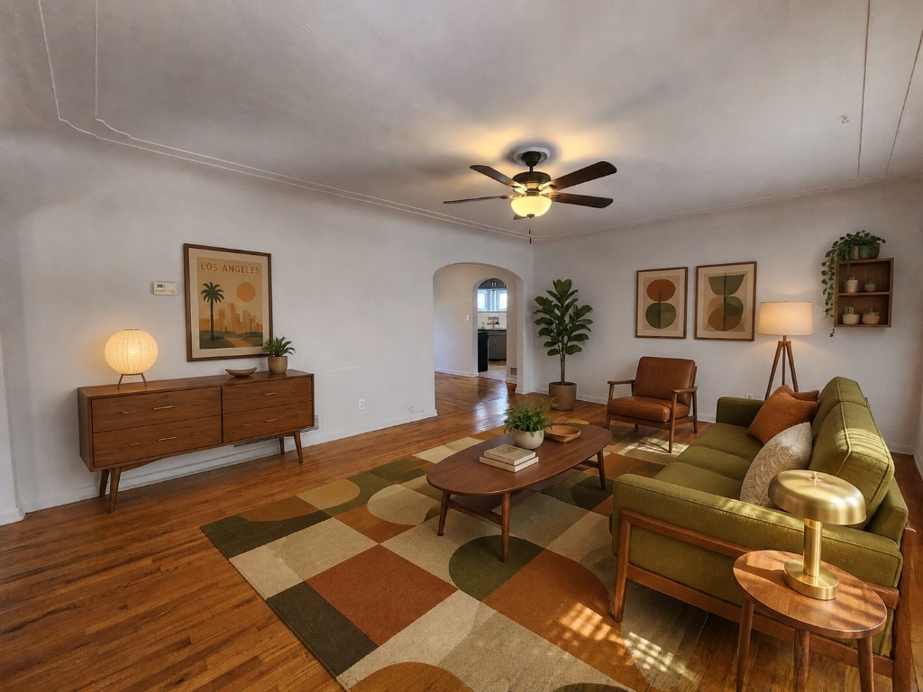 Mid-century staged room